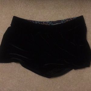 Black velvet shorts!